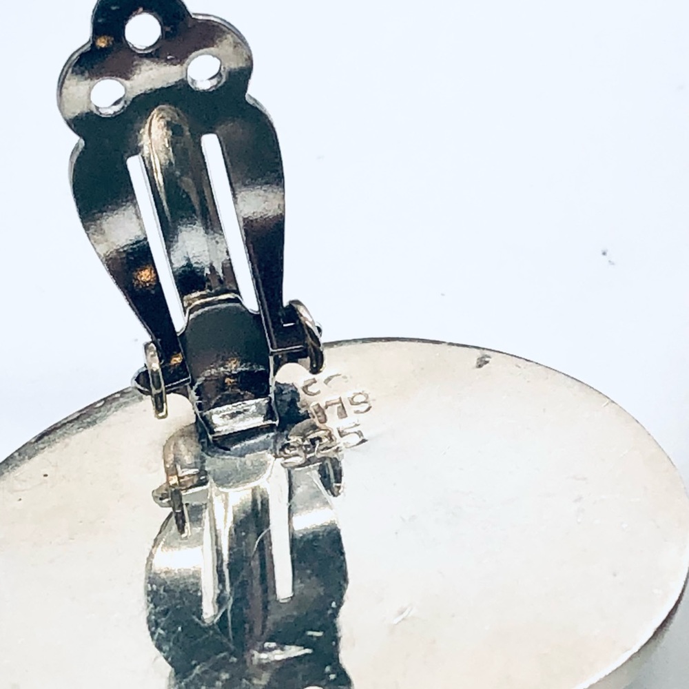 Vintage unique modernist silver Taxco 925 earrings - Picture 7 of 10